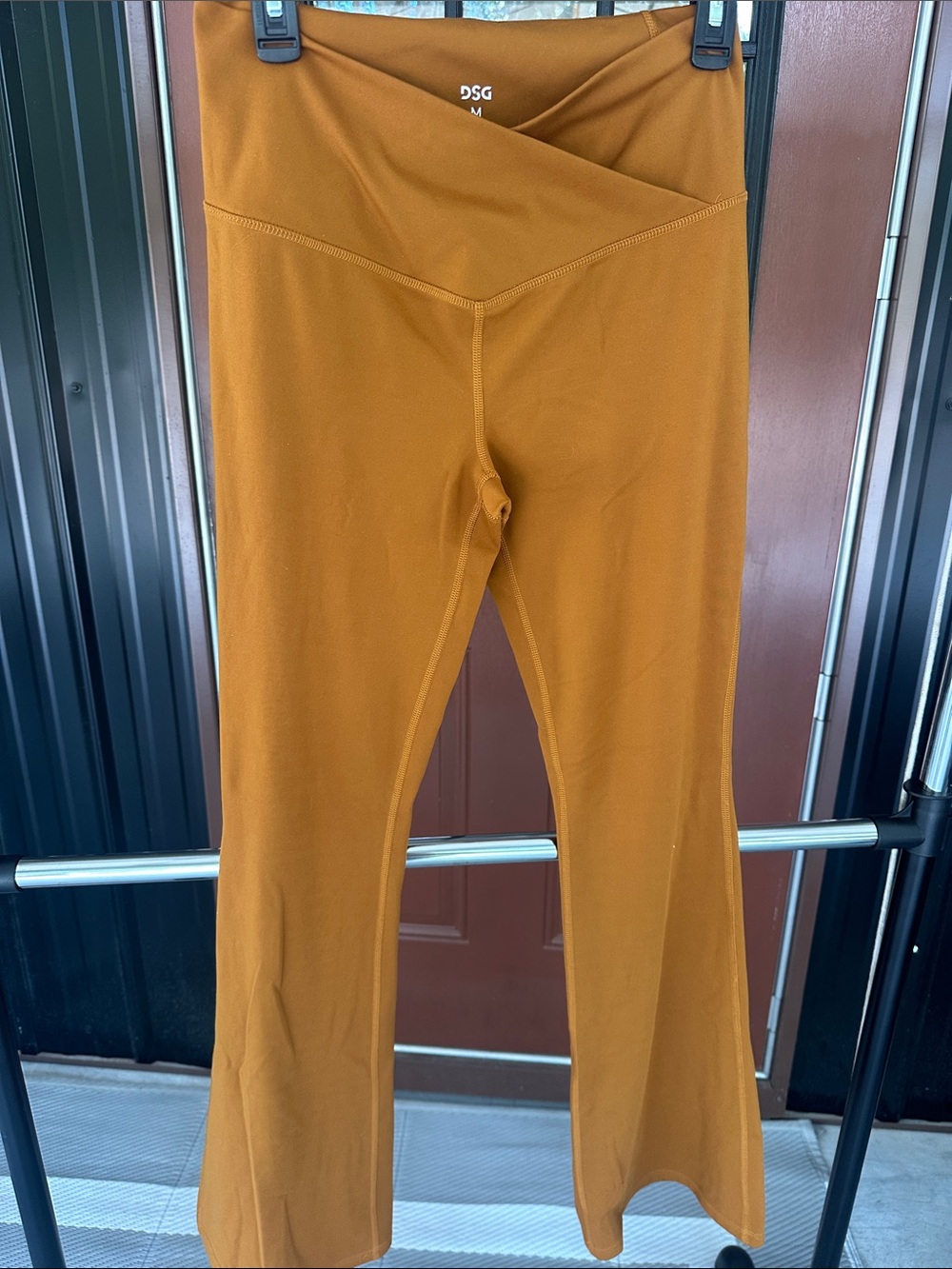 DSG womens Flared Leggings in Mustard